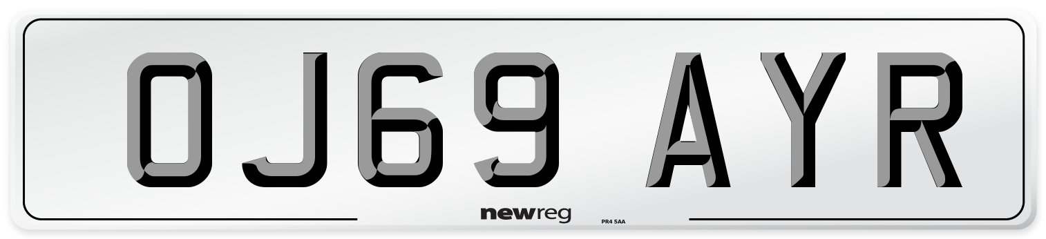 OJ69 AYR Number Plate from New Reg